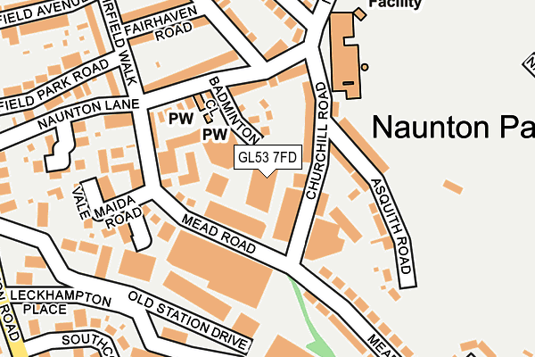 GL53 7FD map - OS OpenMap – Local (Ordnance Survey)