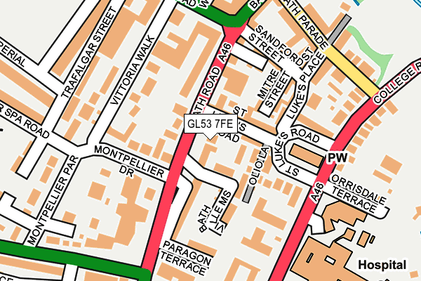 GL53 7FE map - OS OpenMap – Local (Ordnance Survey)