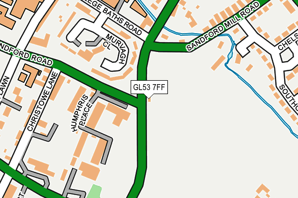 GL53 7FF map - OS OpenMap – Local (Ordnance Survey)