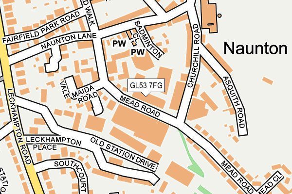 GL53 7FG map - OS OpenMap – Local (Ordnance Survey)