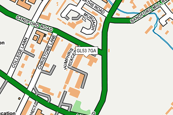 GL53 7GA map - OS OpenMap – Local (Ordnance Survey)