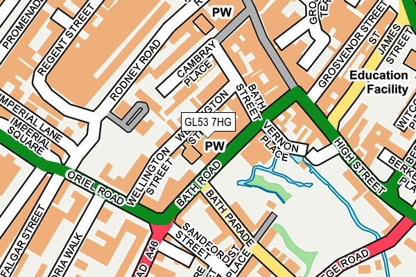 GL53 7HG map - OS OpenMap – Local (Ordnance Survey)