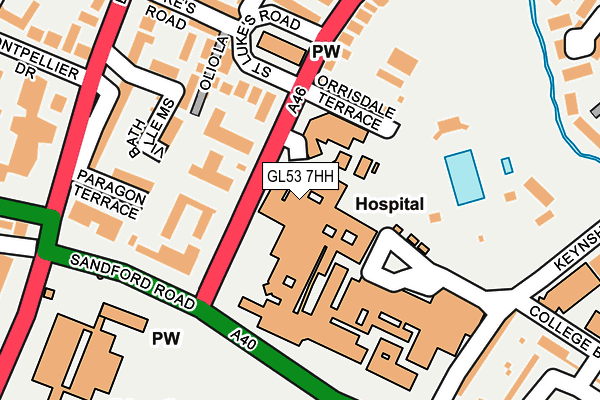 GL53 7HH map - OS OpenMap – Local (Ordnance Survey)