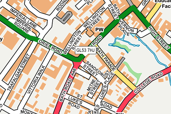 GL53 7HJ map - OS OpenMap – Local (Ordnance Survey)