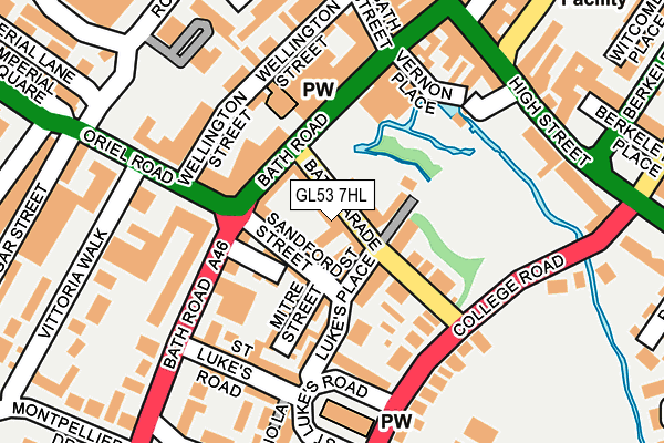 GL53 7HL map - OS OpenMap – Local (Ordnance Survey)