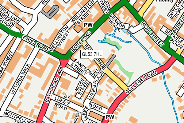 Map of 18 MONTPELLIER SPA ROAD LIMITED at local scale