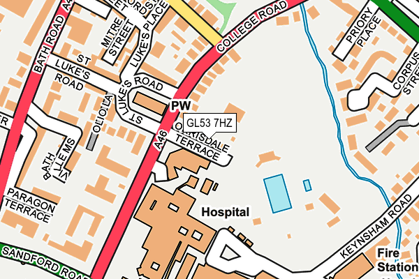 GL53 7HZ map - OS OpenMap – Local (Ordnance Survey)
