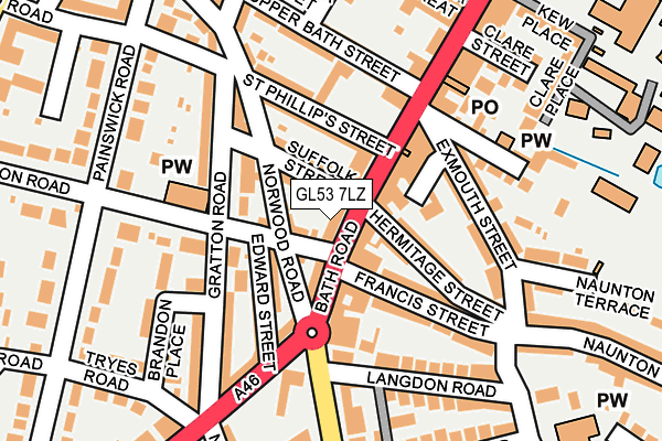 Map of CHELTENHAM CLINIC OF ACUPUNCTURE & CHIROPRACTIC LIMITED at local scale