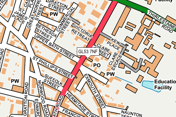 Map of BATH ROAD CHIPPY CHELTENHAM LTD at local scale