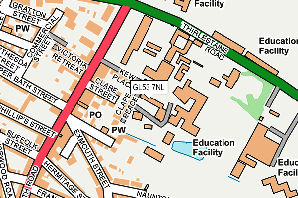 GL53 7NL map - OS OpenMap – Local (Ordnance Survey)