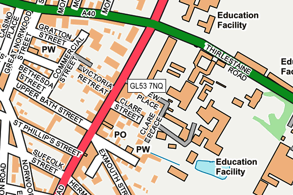 GL53 7NQ map - OS OpenMap – Local (Ordnance Survey)