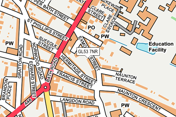 GL53 7NR map - OS OpenMap – Local (Ordnance Survey)