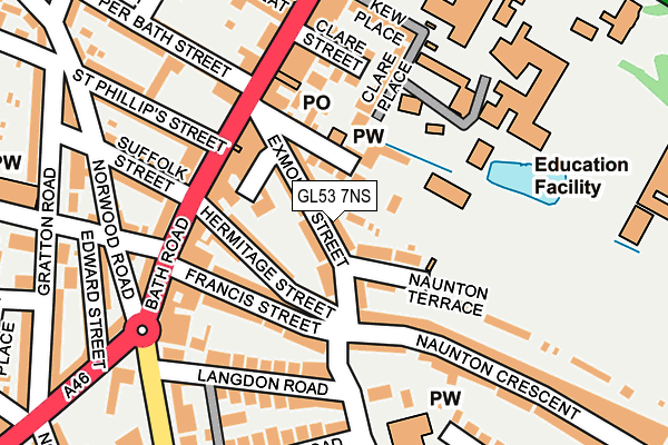 GL53 7NS map - OS OpenMap – Local (Ordnance Survey)