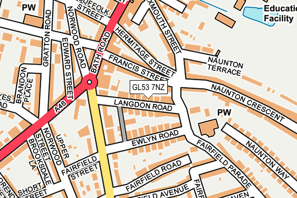 GL53 7NZ map - OS OpenMap – Local (Ordnance Survey)