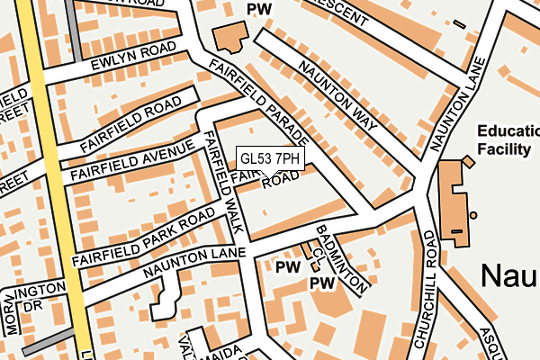 GL53 7PH map - OS OpenMap – Local (Ordnance Survey)