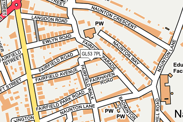 GL53 7PL map - OS OpenMap – Local (Ordnance Survey)