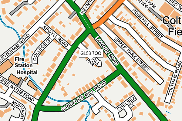 GL53 7QQ map - OS OpenMap – Local (Ordnance Survey)