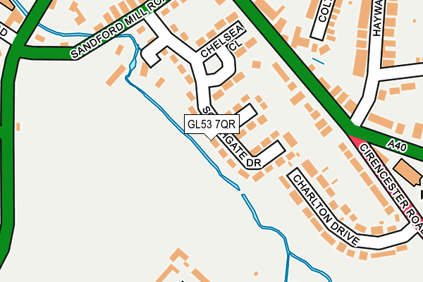 GL53 7QR map - OS OpenMap – Local (Ordnance Survey)