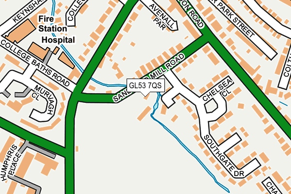 GL53 7QS map - OS OpenMap – Local (Ordnance Survey)