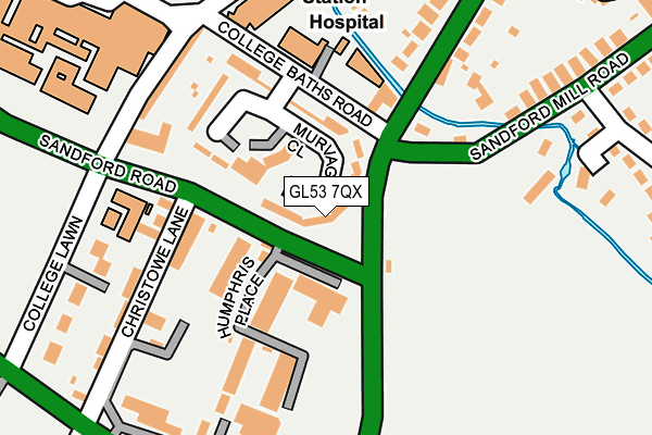 GL53 7QX map - OS OpenMap – Local (Ordnance Survey)