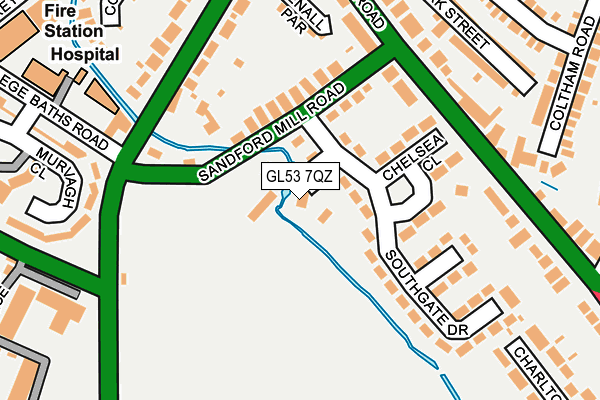 GL53 7QZ map - OS OpenMap – Local (Ordnance Survey)