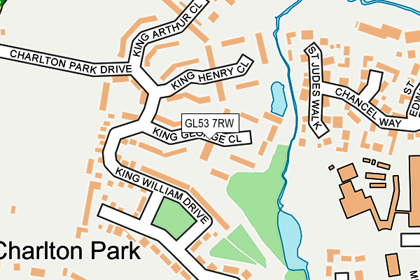 GL53 7RW map - OS OpenMap – Local (Ordnance Survey)