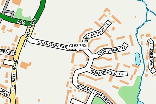 GL53 7RX map - OS OpenMap – Local (Ordnance Survey)