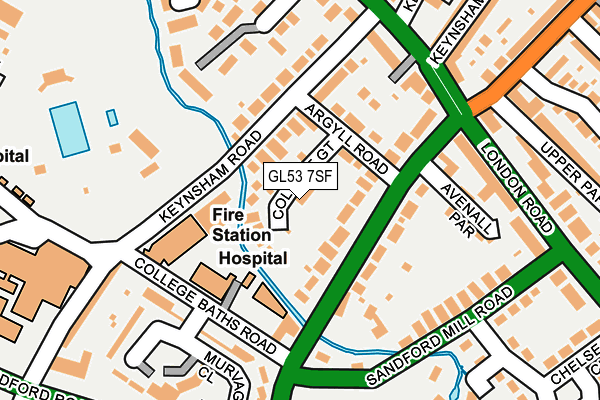 GL53 7SF map - OS OpenMap – Local (Ordnance Survey)