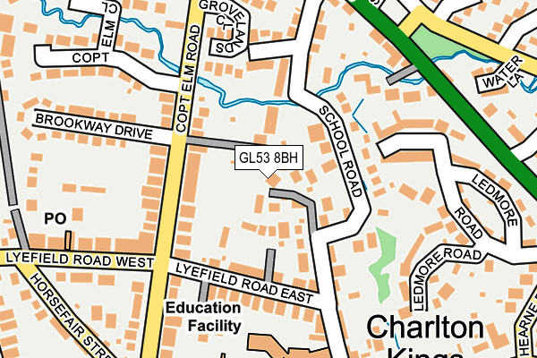 GL53 8BH map - OS OpenMap – Local (Ordnance Survey)