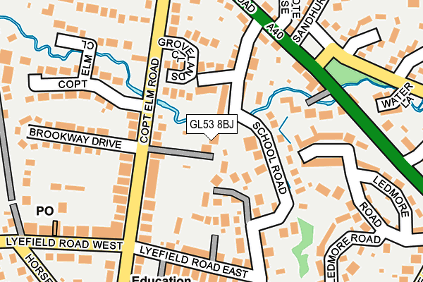 GL53 8BJ map - OS OpenMap – Local (Ordnance Survey)