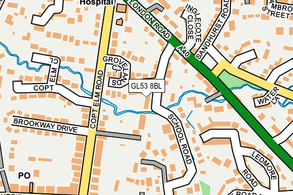 GL53 8BL map - OS OpenMap – Local (Ordnance Survey)