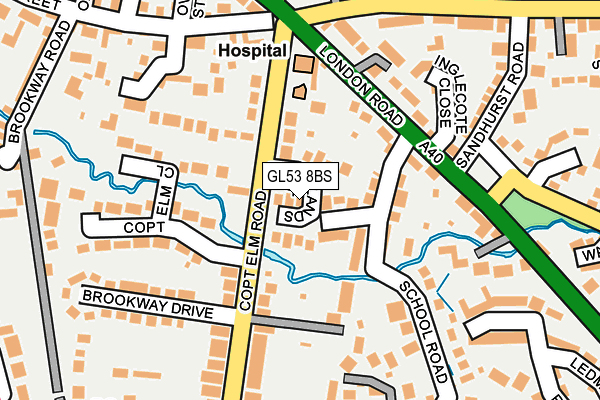 GL53 8BS map - OS OpenMap – Local (Ordnance Survey)