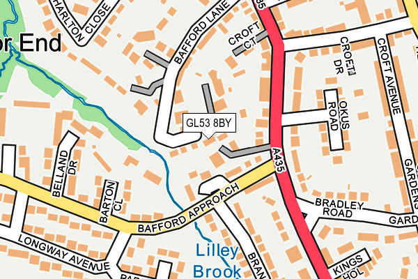 GL53 8BY map - OS OpenMap – Local (Ordnance Survey)