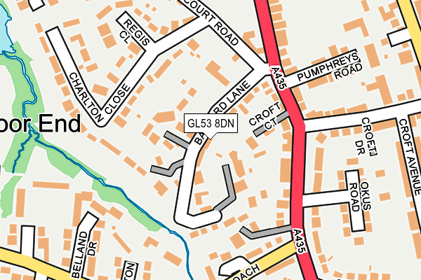 GL53 8DN map - OS OpenMap – Local (Ordnance Survey)
