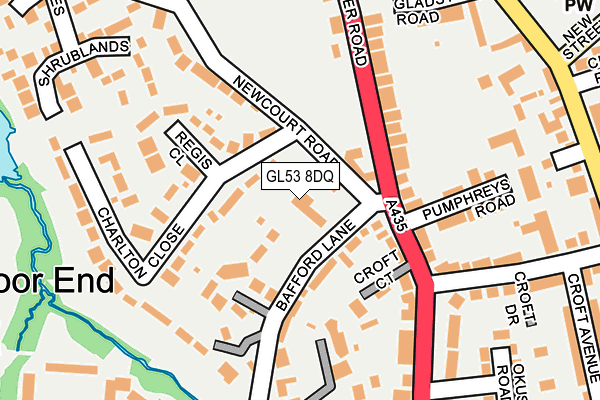 GL53 8DQ map - OS OpenMap – Local (Ordnance Survey)
