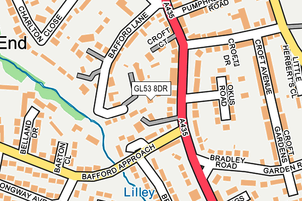 GL53 8DR map - OS OpenMap – Local (Ordnance Survey)