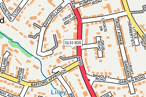 GL53 8DS map - OS OpenMap – Local (Ordnance Survey)