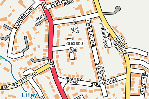 GL53 8DU map - OS OpenMap – Local (Ordnance Survey)