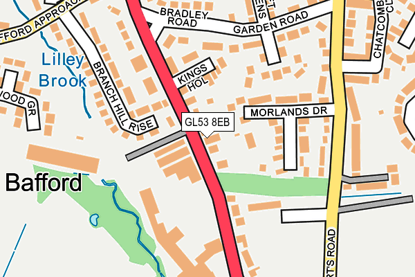 GL53 8EB map - OS OpenMap – Local (Ordnance Survey)