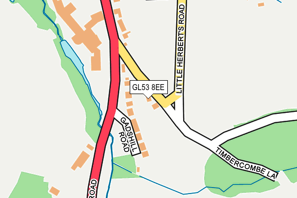 GL53 8EE map - OS OpenMap – Local (Ordnance Survey)