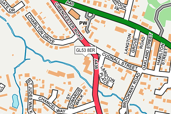GL53 8ER map - OS OpenMap – Local (Ordnance Survey)
