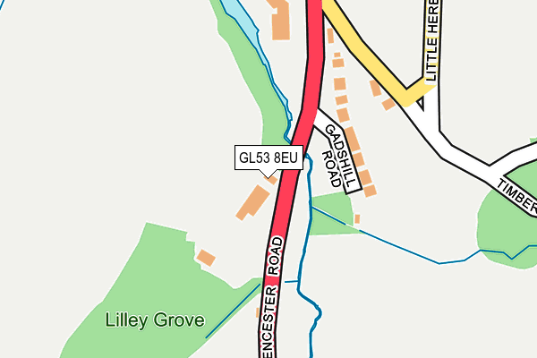 GL53 8EU map - OS OpenMap – Local (Ordnance Survey)