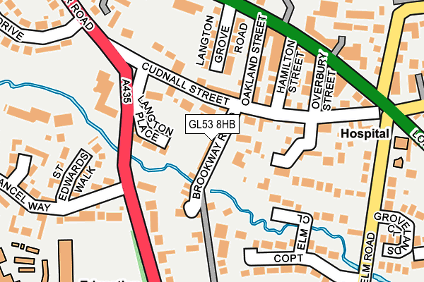 GL53 8HB map - OS OpenMap – Local (Ordnance Survey)