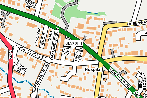 GL53 8HH map - OS OpenMap – Local (Ordnance Survey)