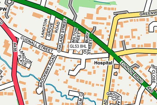 GL53 8HL map - OS OpenMap – Local (Ordnance Survey)