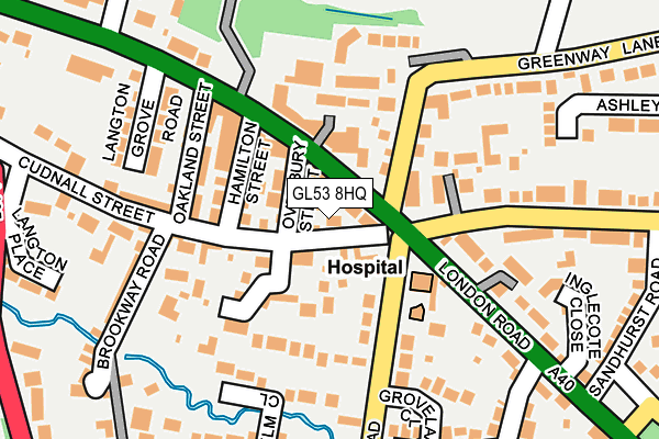 GL53 8HQ map - OS OpenMap – Local (Ordnance Survey)