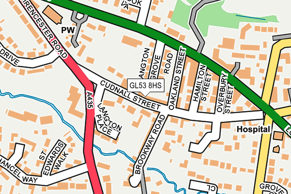 GL53 8HS map - OS OpenMap – Local (Ordnance Survey)