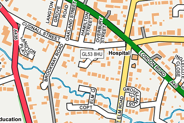 GL53 8HU map - OS OpenMap – Local (Ordnance Survey)