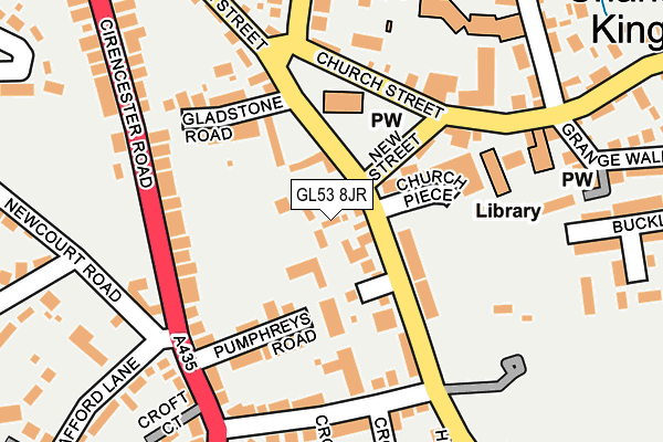 GL53 8JR map - OS OpenMap – Local (Ordnance Survey)