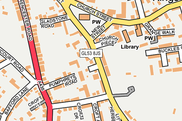 GL53 8JS map - OS OpenMap – Local (Ordnance Survey)